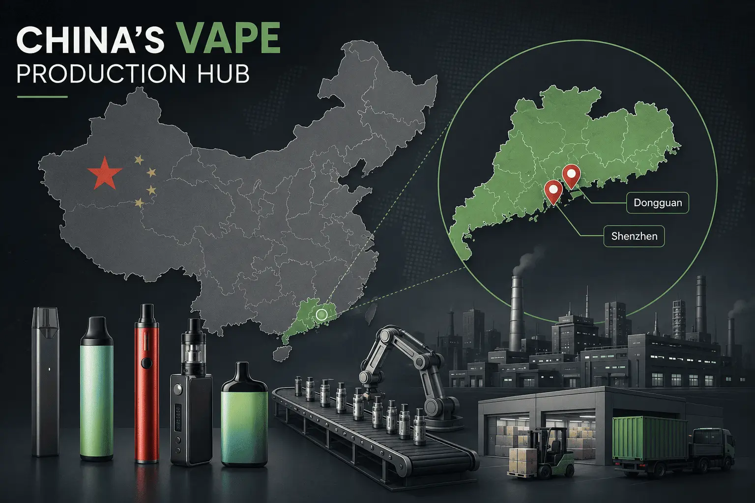 China vape manufacturing factories in Shenzhen and Dongguan