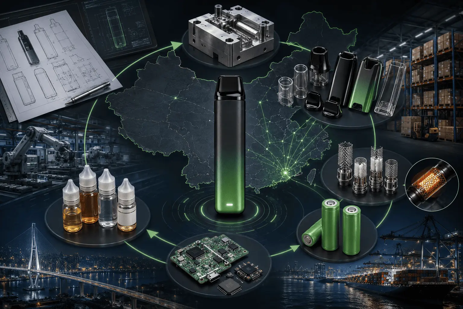 Complete vape supply chain components made in China