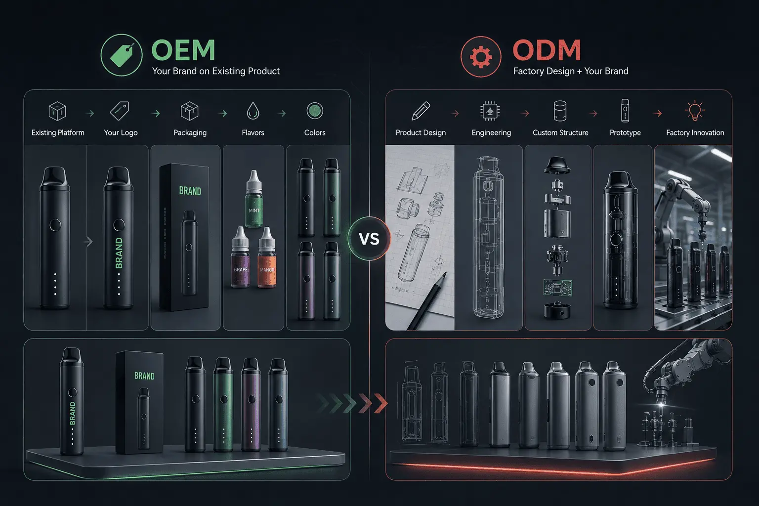 OEM vs ODM vape manufacturing