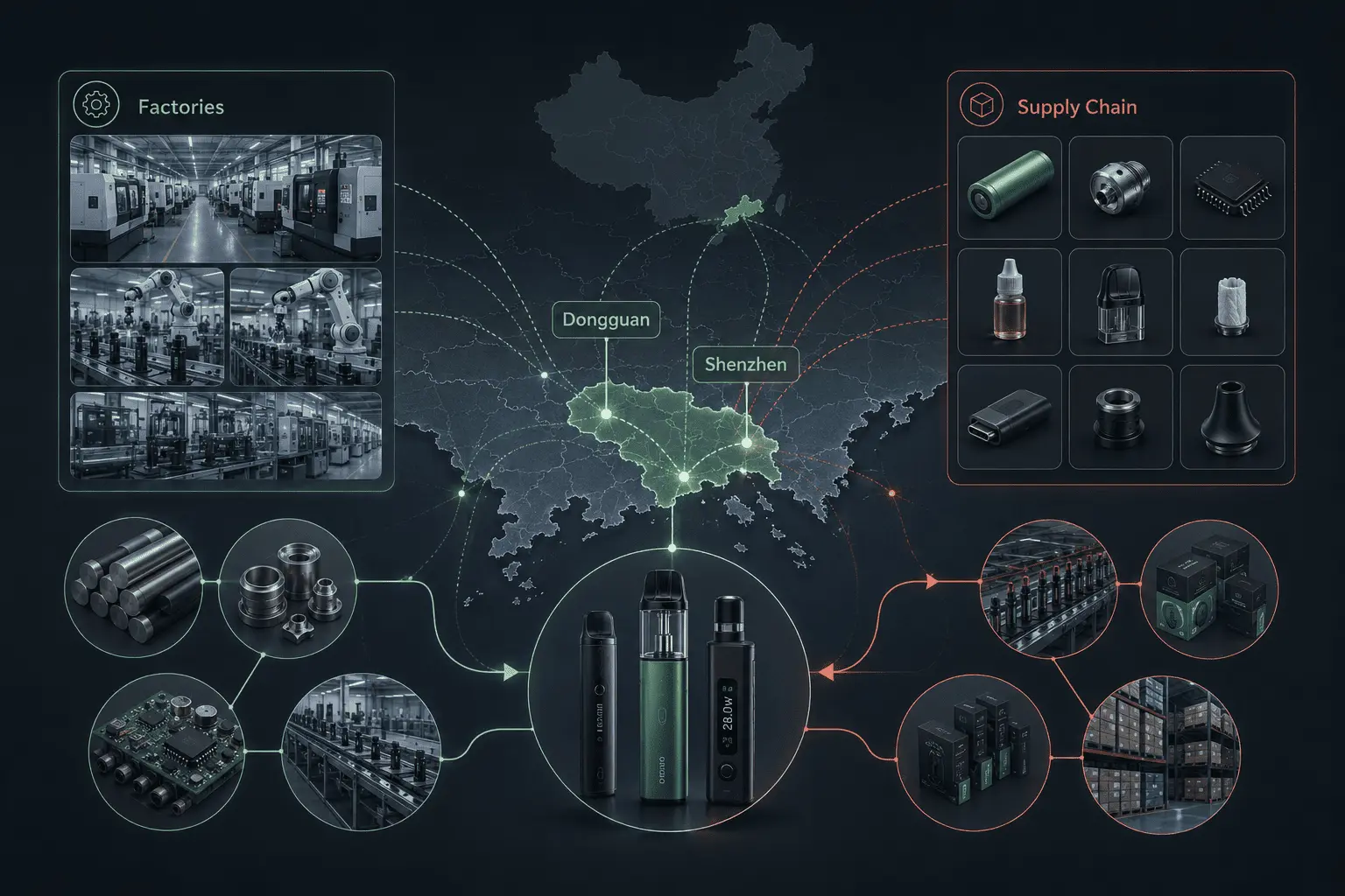 Shenzhen Dongguan vape manufacturing hub
