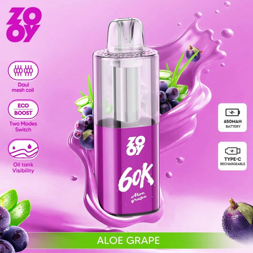 Zooy Fizz 60K Puffs Disposable Vape EU Warehouse