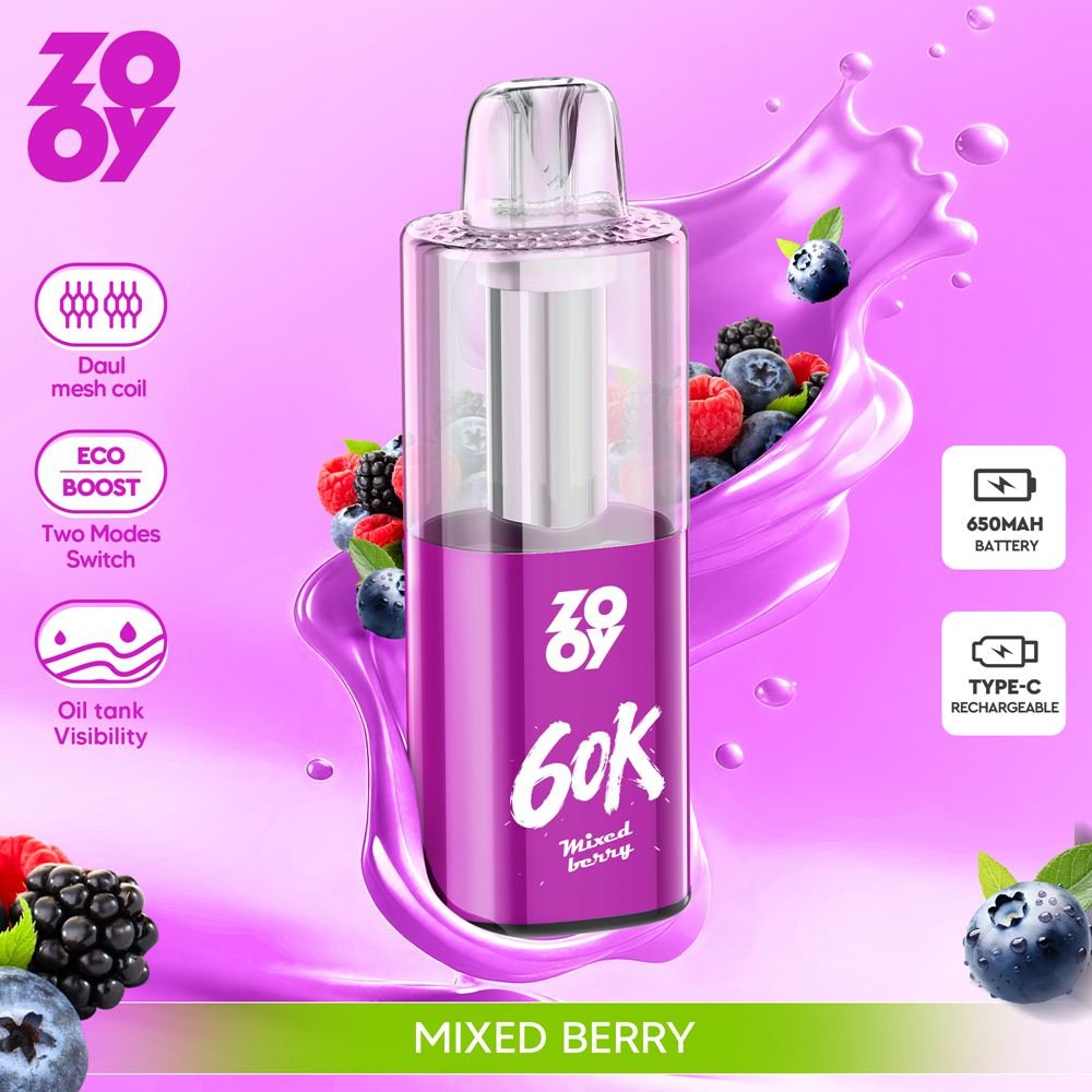 Zooy Fizz 60K Puffs Disposable Vape EU Warehouse